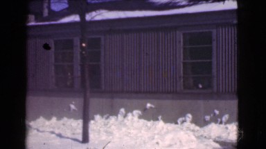 1939: a building and street on a winter day LOS ANGELES, CALIFORNIA