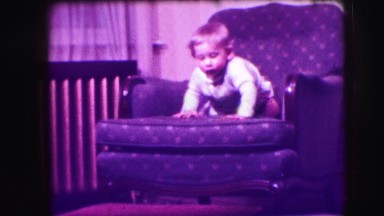 1942: cute baby takes first steps LOS ANGELES, CALIFORNIA