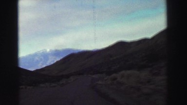 1969: driving through a landscape YOSEMITE, CALIFORNIA