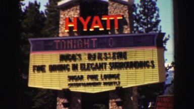1969: sign advertises elegant event