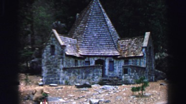 1969: the man walks with the bicycle YOSEMITE, CALIFORNIA