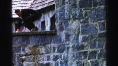 1969: a person is seen coming out of a house YOSEMITE, CALIFORNIA