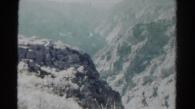 1967: snow covered road is seen COLORADO