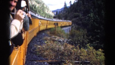 1967: head out of the train window looking at it turning away