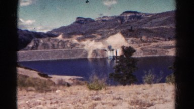 1967: view of dam and the lake behind it COLORADO