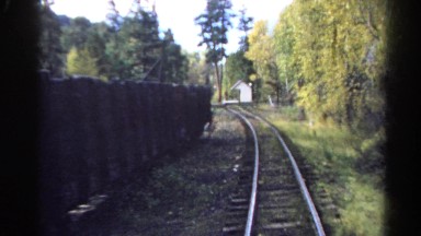 1967: slow train makes it's way through train yard on the edge of neighborhood.