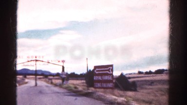 1967: driving passed the entrance to royal gorge service railway COLORADO