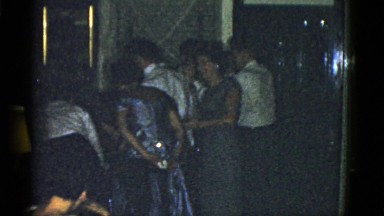 1951: an indoor family party is seen DANVILLE, ILLINOIS