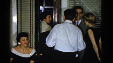 1951: an indoor family party is seen DANVILLE, ILLINOIS