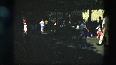 1963: family is seen outdoor on swing CALIFORNIA