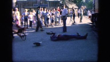 1963: man fell on the street CALIFORNIA