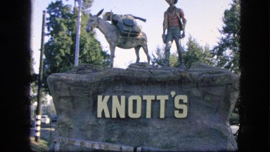 1963: Theme Park Attraction Entrance Sign Statue Male Donkey Popular Destination