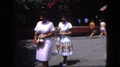 1963: women are seen in beautiful dresses CALIFORNIA