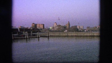 1963: state fair against city skyline across the water CALIFORNIA