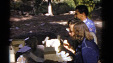 1952: people are feeding the deer NEVADA
