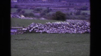 1969: admiring the architecture of stone walls separating the fields. ENGLAND