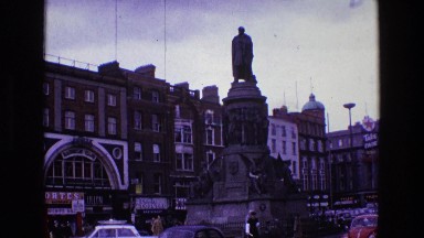 1969: a city is seen with tall buildings along a coastal area IRELAND