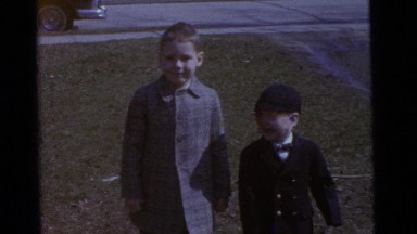 1963: two boys are talking and laughing CAMDEN, NEW JERSEY