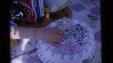 1963: a birthday cake is seen CAMDEN, NEW JERSEY