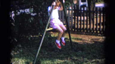 1963: Small Girl Doing Backflips on Play Structure in Camden, New Jersey