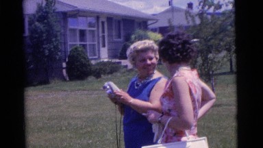 1963: women are seen in beautiful dresses CAMDEN, NEW JERSEY