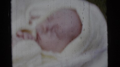 1961: a zoom of a toddler DETROIT, MICHIGAN