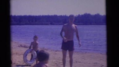 1963: kids playing during summer at the beach CAMDEN, NEW JERSEY