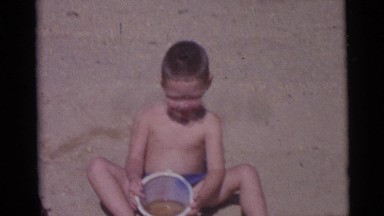 1963: vacation time, building sand castles CAMDEN, NEW JERSEY