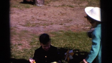 1963: children are seen having fun in a garden area CAMDEN, NEW JERSEY