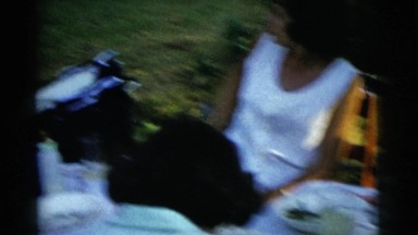 1961: family having a picnic. DETROIT, MICHIGAN