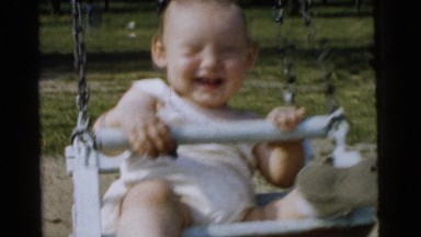 1961: playing in the garden with my mother under her protection