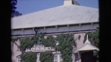 1968: a beautiful church and and old car parked next to it COTTONWOOD, ARIZONA