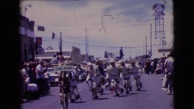 1961: parades are fun thing to do and keeping repeating it CLARKSDALE, ARIZONA