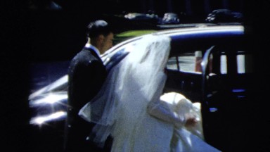 1962: a bride is seen walking CAMDEN, NEW JERSEY