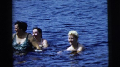 1962: women swimming together in a body of water CAMDEN, NEW JERSEY
