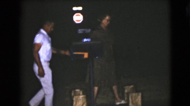 1968: a couple is seen walking happily CLARKSDALE, ARIZONA