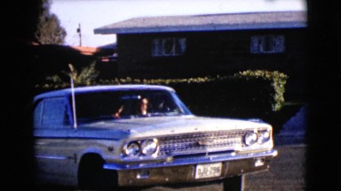 1968: A Car Reversing and Hurrying onto a Street in Clarksdale, Arizona