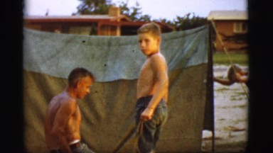 1968: a picnic in a forest area is seen COTTONWOOD, ARIZONA