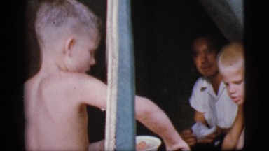 1968: a picnic in a forest area is seen COTTONWOOD, ARIZONA