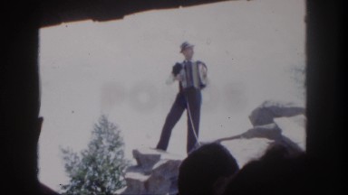 1962: a man on the rocks SAN PEDRO, CALIFORNIA