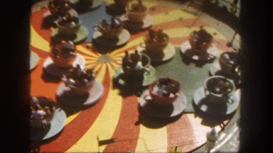 1962: children on teacup fair ride SAN PEDRO, CALIFORNIA
