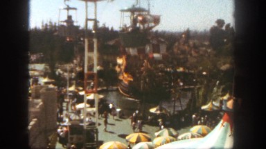 1962: a park scene is seen with beautiful flowers and grass area SAN PEDRO