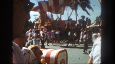 1962: man watches woman go through her purse SAN PEDRO, CALIFORNIA
