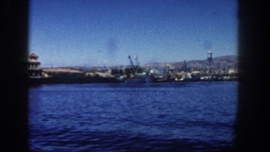 1962: Journey Along the Shore of San Pedro with Vessels in Blue Water