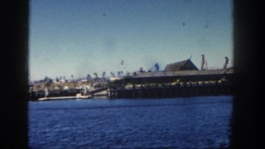 1962: a large structure built out over the water on the shoreline SAN PEDRO