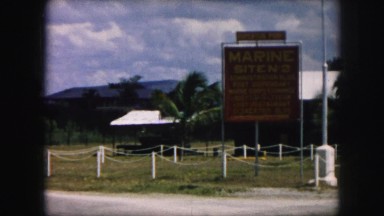 1958: a sign for a marine park or military base AMES, IOWA