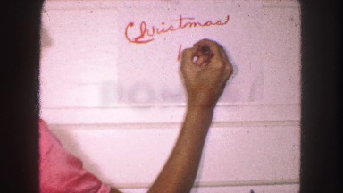 1958: christmas is seen being written AMES, IOWA