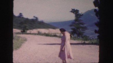 1958: walking along a dust road COLORADO