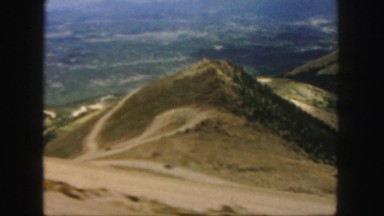 1958: a mountain area is seen traveling by road COLORADO