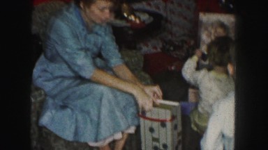 1958: opening gifts AMES, IOWA